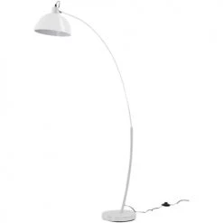 ATHM DESIGN Lampadaires Lampadaire Abat Jour Et Pied Métal Blanc -Lampadaires || Lustres || Guirlandes et décorations lumineuses Soldes lampadaire abat jour et pied metal blanc 12