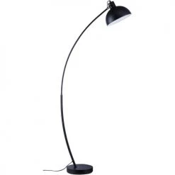 ATHM DESIGN Lampadaires Lampadaire Abat Jour Et Pied Métal Noir