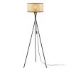ATHM DESIGN Lampadaires Lampadaire Abat Jour PVC Noir Pieds Métal