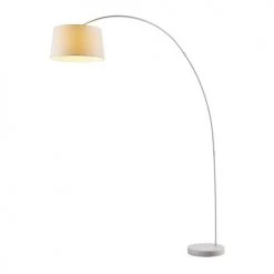 ATHM DESIGN Lampadaires Lampadaire Abat Jour Tissu Blanc Et Pied Métal -Lampadaires || Lustres || Guirlandes et décorations lumineuses Soldes lampadaire abat jour tissu blanc et pied metal 4