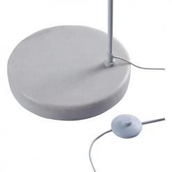 ATHM DESIGN Lampadaires Lampadaire Abat Jour Tissu Blanc Et Pied Métal -Lampadaires || Lustres || Guirlandes et décorations lumineuses Soldes lampadaire abat jour tissu blanc et pied metal 5