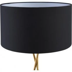 ATHM DESIGN Lampadaires Lampadaire Abat Jour Tissu Noir Pieds Métal -Lampadaires || Lustres || Guirlandes et décorations lumineuses Soldes lampadaire abat jour tissu noir pieds metal 5