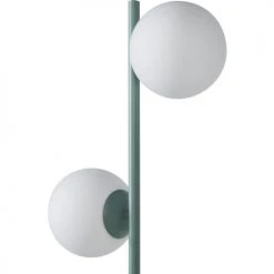 ATHM DESIGN Lampadaires Lampadaire Abat Jour Verre Pied Metal Brossé Bleu -Lampadaires || Lustres || Guirlandes et décorations lumineuses Soldes lampadaire abat jour verre pied metal brosse bleu 2