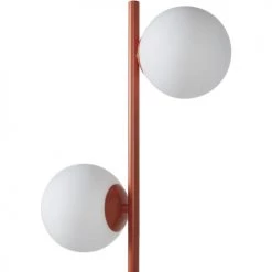 ATHM DESIGN Lampadaires Lampadaire Abat Jour Verre Pied Metal Brossé Marron -Lampadaires || Lustres || Guirlandes et décorations lumineuses Soldes lampadaire abat jour verre pied metal brosse marron 2