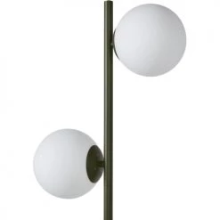 ATHM DESIGN Lampadaires Lampadaire Abat Jour Verre Pied Metal Brossé Vert Kaki -Lampadaires || Lustres || Guirlandes et décorations lumineuses Soldes lampadaire abat jour verre pied metal brosse vert kaki 4