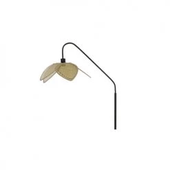 Wadiga Lampadaires Lampadaire Arc Métal Noir Et Abat-jour Rotin Synthétique 45x72x165cm -Lampadaires || Lustres || Guirlandes et décorations lumineuses Soldes lampadaire arc metal noir et abat jour rotin synthetique 45x72x165cm 1
