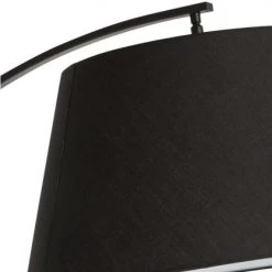 Meubles & Design Lampadaires Lampadaire Arrondi En Métal Noir -Lampadaires || Lustres || Guirlandes et décorations lumineuses Soldes lampadaire arrondi en metal noir 4