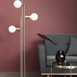Hubsch Lampadaires Lampadaire Avec Ampoule En Laiton -Lampadaires || Lustres || Guirlandes et décorations lumineuses Soldes lampadaire avec ampoule en laiton 3