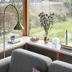 Hubsch Lampadaires Lampadaire Avec Base En Marbre En Noir Et Laiton -Lampadaires || Lustres || Guirlandes et décorations lumineuses Soldes lampadaire avec base en marbre en noir et laiton 5