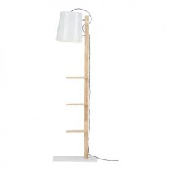 It's About Romi Lampadaires Lampadaire Avec étagères Métal/bois Blanc H168cm