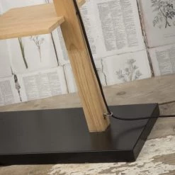 It's About Romi Lampadaires Lampadaire Avec étagères Métal/bois Noir H168cm -Lampadaires || Lustres || Guirlandes et décorations lumineuses Soldes lampadaire avec etageres metal bois noir h168cm 2