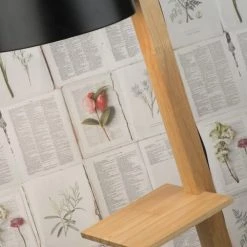 It's About Romi Lampadaires Lampadaire Avec étagères Métal/bois Noir H168cm -Lampadaires || Lustres || Guirlandes et décorations lumineuses Soldes lampadaire avec etageres metal bois noir h168cm 3