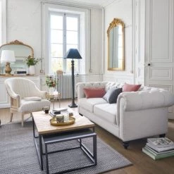 Maisons Du Monde Lampadaires Lampadaire Avec Pied Sculpté Et Abat-jour Noirs H170 -Lampadaires || Lustres || Guirlandes et décorations lumineuses Soldes lampadaire avec pied sculpte et abat jour noirs h170 1000 11 35 211882 3