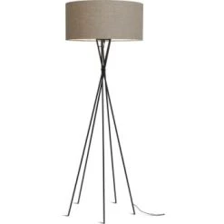 It's About Romi Lampadaires Lampadaire Avec Pieds Noirs Et Abat-jour H175cm -Lampadaires || Lustres || Guirlandes et décorations lumineuses Soldes lampadaire avec pieds noirs et abat jour gris h175cm 5