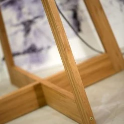 Good & Mojo Lampadaires Lampadaire Bambou Et Lin Naturel Gris H127cm -Lampadaires || Lustres || Guirlandes et décorations lumineuses Soldes lampadaire bambou et lin naturel gris h127cm 4