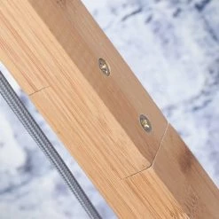 Good & Mojo Lampadaires Lampadaire Bambou Et Lin Naturel Vert H176cm -Lampadaires || Lustres || Guirlandes et décorations lumineuses Soldes lampadaire bambou et lin naturel vert h176cm 3