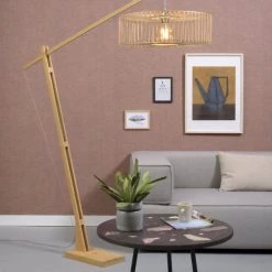 Good & Mojo Lampadaires Lampadaire Bambou H207cm -Lampadaires || Lustres || Guirlandes et décorations lumineuses Soldes lampadaire bambou h207cm 1