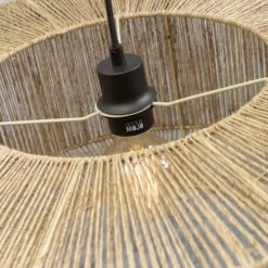 Good & Mojo Lampadaires Lampadaire Bambou/jute Noir H207cm -Lampadaires || Lustres || Guirlandes et décorations lumineuses Soldes lampadaire bambou jute noir h207cm 3