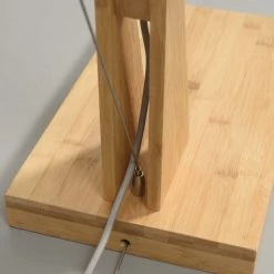 Good & Mojo Lampadaires Lampadaire Bambou/lin Gris H207cm -Lampadaires || Lustres || Guirlandes et décorations lumineuses Soldes lampadaire bambou lin gris h207cm 5