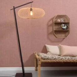 Good & Mojo Lampadaires Lampadaire Bambou Naturel H176cm -Lampadaires || Lustres || Guirlandes et décorations lumineuses Soldes lampadaire bambou naturel h176cm 1