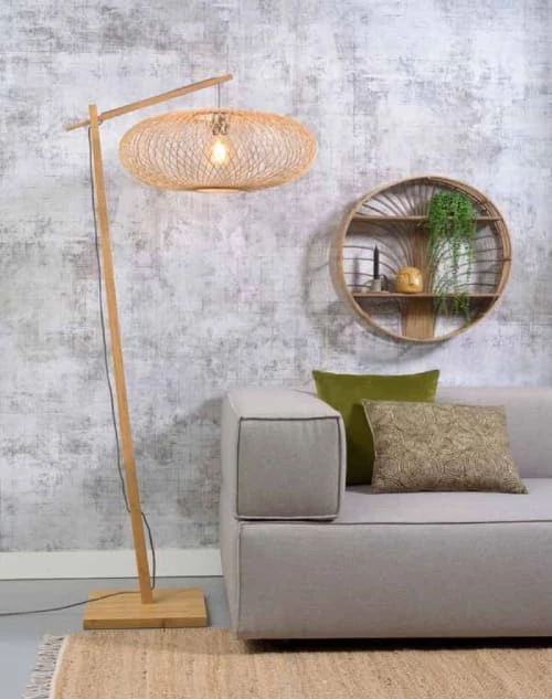 Good & Mojo Lampadaires Lampadaire Bambou Naturel H176cm 4 Good & Mojo Lampadaires Lampadaire Bambou Naturel H176cm – Image 2