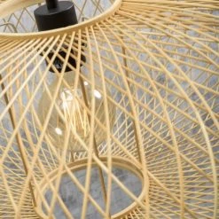 Good & Mojo Lampadaires Lampadaire Bambou Naturel H176cm -Lampadaires || Lustres || Guirlandes et décorations lumineuses Soldes lampadaire bambou naturel h176cm 4