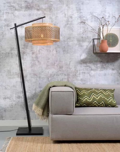 Good & Mojo Lampadaires Lampadaire Bambou Noir H176cm 4 Good & Mojo Lampadaires Lampadaire Bambou Noir H176cm – Image 2