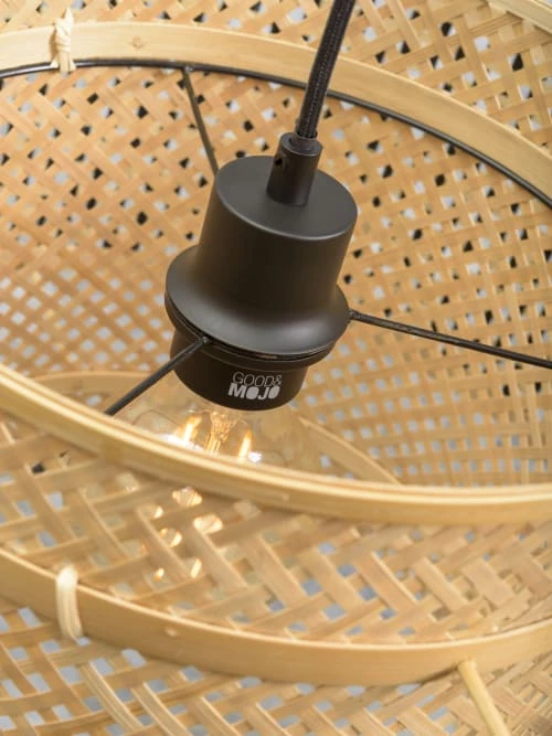 Good & Mojo Lampadaires Lampadaire Bambou Noir H176cm 4 Good & Mojo Lampadaires Lampadaire Bambou Noir H176cm – Image 2