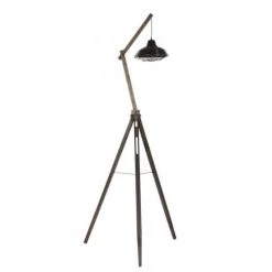 Wadiga Lampadaires Lampadaire Bois Et Métal Style Industriel 57x56x190cm