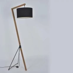 Corep Lampadaires Lampadaire Bois/métal H160cm -Lampadaires || Lustres || Guirlandes et décorations lumineuses Soldes lampadaire bois metal h160cm 2