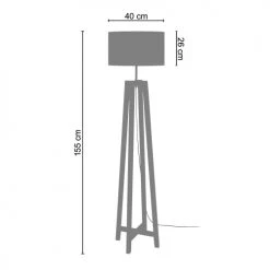 Tosel Lampadaires Lampadaire Bois Noir -Lampadaires || Lustres || Guirlandes et décorations lumineuses Soldes lampadaire bois noir 9