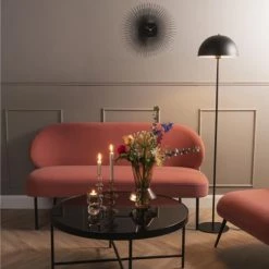 Leitmotiv Lampadaires Lampadaire Champignon En Métal Ocre -Lampadaires || Lustres || Guirlandes et décorations lumineuses Soldes lampadaire champignon en metal ocre 2