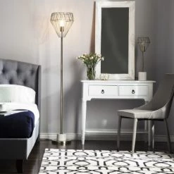 Beliani Lampadaires Lampadaire Couleur Bronze -Lampadaires || Lustres || Guirlandes et décorations lumineuses Soldes lampadaire couleur bronze 1