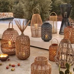 Maisons Du Monde Lampadaires Lampadaire D'extérieur En Métal Et Polyrotin Noirs H100 -Lampadaires || Lustres || Guirlandes et décorations lumineuses Soldes lampadaire d exterieur en metal et polyrotin noirs h100 1000 2 12 223093 3