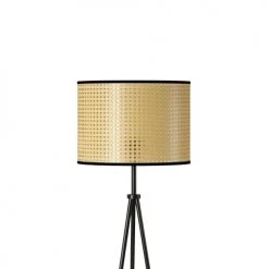 Potiron Paris Lampadaires Lampadaire Design à Trépied En Métal Et Rotin -Lampadaires || Lustres || Guirlandes et décorations lumineuses Soldes lampadaire design a trepied en metal et rotin 2