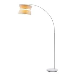 Lampea Lampadaires Lampadaire Design En Métal Chrome 178 Cm -Lampadaires || Lustres || Guirlandes et décorations lumineuses Soldes lampadaire design en metal blanc 178 cm 6