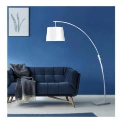 Lampea Lampadaires Lampadaire Design En Métal Blanc 188 Cm -Lampadaires || Lustres || Guirlandes et décorations lumineuses Soldes lampadaire design en metal blanc 188 cm 2