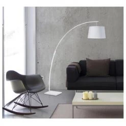 Lampea Lampadaires Lampadaire Design En Métal Blanc 188 Cm -Lampadaires || Lustres || Guirlandes et décorations lumineuses Soldes lampadaire design en metal blanc 188 cm 4