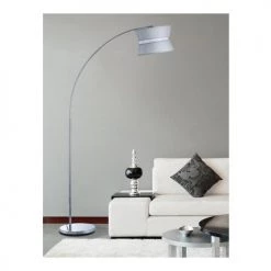Lampea Lampadaires Lampadaire Design En Métal Chrome 178 Cm -Lampadaires || Lustres || Guirlandes et décorations lumineuses Soldes lampadaire design en metal chrome 178 cm 1