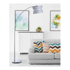 Lampea Lampadaires Lampadaire Design En Métal Chrome 178 Cm -Lampadaires || Lustres || Guirlandes et décorations lumineuses Soldes lampadaire design en metal chrome 178 cm 2