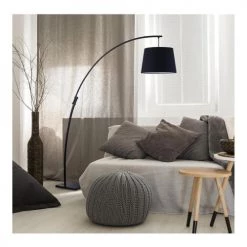 Lampea Lampadaires Lampadaire Design En Métal Noir 188 Cm -Lampadaires || Lustres || Guirlandes et décorations lumineuses Soldes lampadaire design en metal noir 188 cm 1