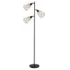 Homcom Lampadaires Lampadaire Design Industriel 3 Ampoules H165 Cm Noir -Lampadaires || Lustres || Guirlandes et décorations lumineuses Soldes lampadaire design industriel 3 ampoules h165 cm noir