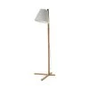 Wadiga Lampadaires Lampadaire Design Pied En Bambou Et Abat-jour Tissu Blanc