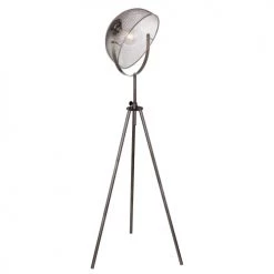 Globo Lampadaires Lampadaire Design Vintage H. 178 Cm Gris Chromé