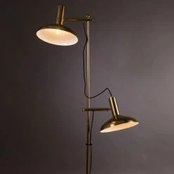 Dutchbone Lampadaires Lampadaire Double Fini Laiton Or -Lampadaires || Lustres || Guirlandes et décorations lumineuses Soldes lampadaire double fini laiton or 3