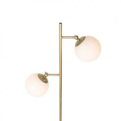 QAZQA Lampadaires Lampadaire En Acier Blanc -Lampadaires || Lustres || Guirlandes et décorations lumineuses Soldes lampadaire en acier blanc 1