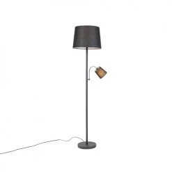 QAZQA Lampadaires Lampadaire En Acier Blanc -Lampadaires || Lustres || Guirlandes et décorations lumineuses Soldes lampadaire en acier blanc 10