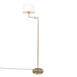 QAZQA Lampadaires Lampadaire En Acier Bronze