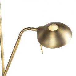 QAZQA Lampadaires Lampadaire En Acier Bronze -Lampadaires || Lustres || Guirlandes et décorations lumineuses Soldes lampadaire en acier bronze 28