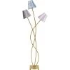 Kare Design Lampadaires Lampadaire En Acier Doré 3 Abat-jours En Velours H130 -Lampadaires || Lustres || Guirlandes et décorations lumineuses Soldes lampadaire en acier dore 3 abat jours en velours h130